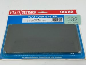 Peco OO ST-290 Brick Straight platform OO gauge (Twin pack - 2 straight sections)