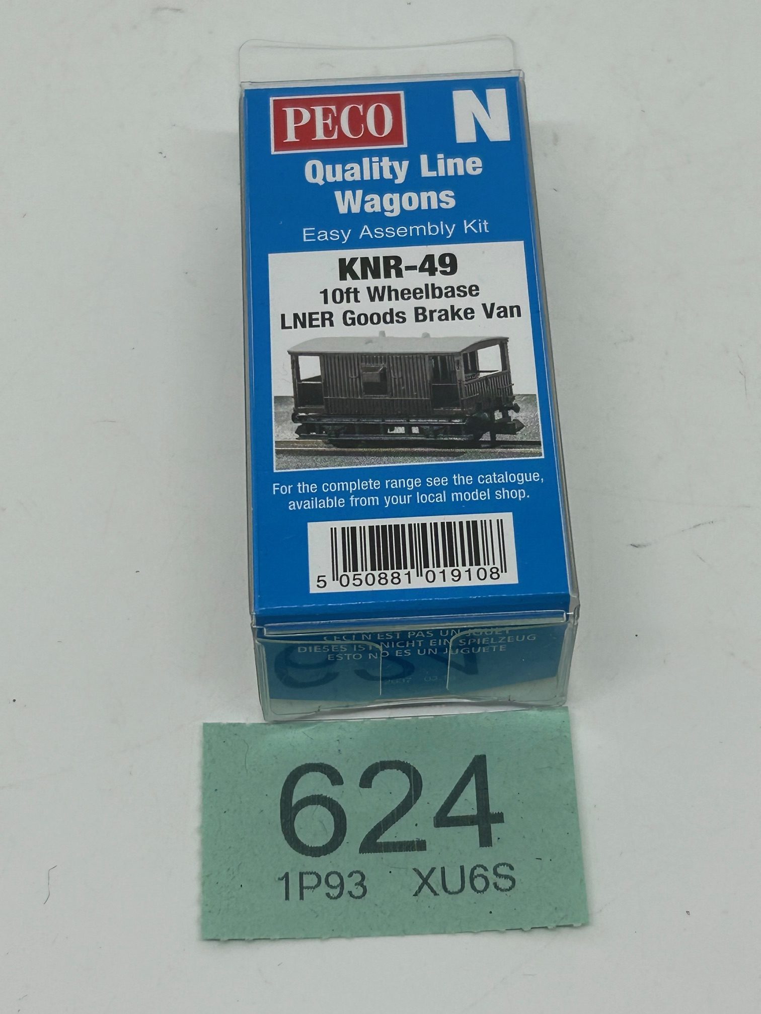 Peco N gauge KNR-49 LNER Goods Brake Van kit New