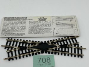 Hornby OO HO R615 Right Hand Diamond Crossing Code 100 Steel