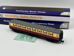 Dapol N NC-060D Gresley Second Class Coach in BR Carmine & Cream E12614E