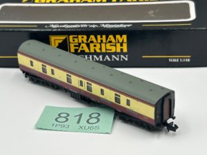 Graham Farish N 374-026 BR MK1 BG Full Brake Coach M80541 in BR Crimson & Cream Livery