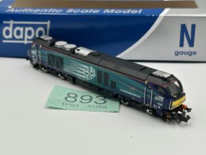 Dapol N 2D-022-001 Class 68 68002 "Intrepid" in Direct Rail Services blue.