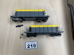 P4 Kit built Pair of bogie hoppers