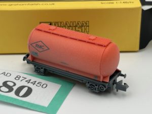 Graham Farish N 373-006B PCA bulk powder wagon 'RMC' orange - weathered