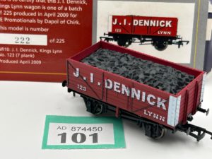 Dapol OO J I Dennick 5 plank wagon w coal load Ltd Ed. 222/225