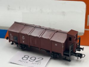 Roco HO 4389A DB Folding cover trolley (Lime) with brakeman's cab boxed