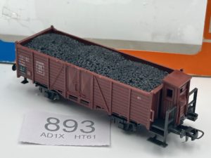 Roco HO 4390A Germany DB brown open wagon with load