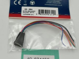 Bachmann 36-564  8 Pin Decoder Socket with wire harness NEW