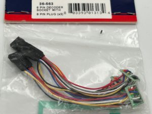 Bachmann 36-563  6 Pin Decoder Socket with 8 pin plug x3 NEW